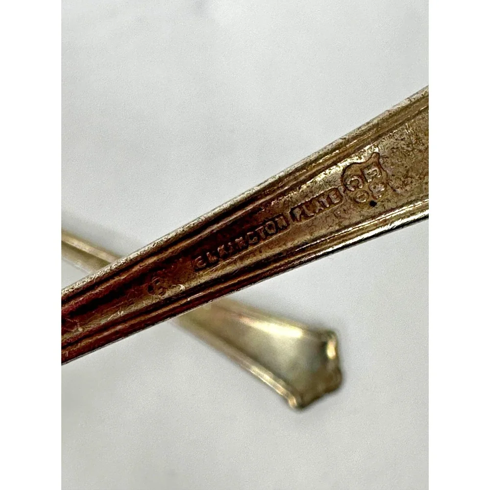 E & Co Grace Line Steamship Company Silver Plate silverware Spork Fork Set  Vtg